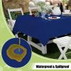 imageSmiry Disposable Table Cloth  6 Pack 54 x 108 Inch Waterproof Rectangle Tablecloths for Parties Decorative Plastic Table Cover Leakproof ampamp Sturdy NavyNavy