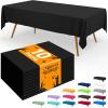 imageSmiry Disposable Table Cloth  6 Pack 54 x 108 Inch Waterproof Rectangle Tablecloths for Parties Decorative Plastic Table Cover Leakproof ampamp Sturdy NavyBlack