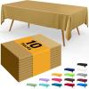 imageSmiry Disposable Table Cloth  6 Pack 54 x 108 Inch Waterproof Rectangle Tablecloths for Parties Decorative Plastic Table Cover Leakproof ampamp Sturdy NavyGold
