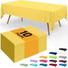 imageSmiry Disposable Table Cloth  6 Pack 54 x 108 Inch Waterproof Rectangle Tablecloths for Parties Decorative Plastic Table Cover Leakproof ampamp Sturdy NavyYellow