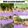 imageSmiry Disposable Table Cloth  6 Pack 54 x 108 Inch Waterproof Rectangle Tablecloths for Parties Decorative Plastic Table Cover Leakproof ampamp Sturdy NavyLavender