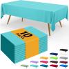 imageSmiry Disposable Table Cloth  6 Pack 54 x 108 Inch Waterproof Rectangle Tablecloths for Parties Decorative Plastic Table Cover Leakproof ampamp Sturdy NavyTeal