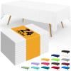 imageSmiry Disposable Table Cloth  6 Pack 54 x 108 Inch Waterproof Rectangle Tablecloths for Parties Decorative Plastic Table Cover Leakproof ampamp Sturdy NavyWhite