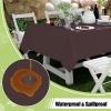 imageSmiry Disposable Table Cloth  6 Pack 54 x 108 Inch Waterproof Rectangle Tablecloths for Parties Decorative Plastic Table Cover Leakproof ampamp Sturdy NavyCoffee