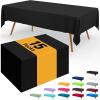 imageSmiry Disposable Table Cloth  6 Pack 54 x 108 Inch Waterproof Rectangle Tablecloths for Parties Decorative Plastic Table Cover Leakproof ampamp Sturdy NavyBlack
