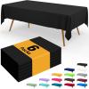 imageSmiry Disposable Table Cloth  6 Pack 54 x 108 Inch Waterproof Rectangle Tablecloths for Parties Decorative Plastic Table Cover Leakproof ampamp Sturdy NavyBlack