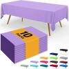 imageSmiry Disposable Table Cloth  6 Pack 54 x 108 Inch Waterproof Rectangle Tablecloths for Parties Decorative Plastic Table Cover Leakproof ampamp Sturdy NavyLavender