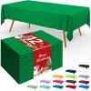 imageSmiry Disposable Table Cloth  6 Pack 54 x 108 Inch Waterproof Rectangle Tablecloths for Parties Decorative Plastic Table Cover Leakproof ampamp Sturdy NavyGreen