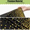 imageSmiry Disposable Table Cloth  6 Pack 54 x 108 Inch Waterproof Rectangle Tablecloths for Parties Decorative Plastic Table Cover Leakproof ampamp Sturdy NavyBlack  Gold