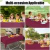 imageSmiry Disposable Table Cloth  6 Pack 54 x 108 Inch Waterproof Rectangle Tablecloths for Parties Decorative Plastic Table Cover Leakproof ampamp Sturdy NavyWine Red