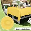 imageSmiry Disposable Table Cloth  6 Pack 54 x 108 Inch Waterproof Rectangle Tablecloths for Parties Decorative Plastic Table Cover Leakproof ampamp Sturdy NavyYellow