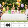 imageSmiry Disposable Table Cloth  6 Pack 54 x 108 Inch Waterproof Rectangle Tablecloths for Parties Decorative Plastic Table Cover Leakproof ampamp Sturdy NavyWhite  Gold