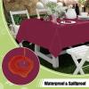 imageSmiry Disposable Table Cloth  6 Pack 54 x 108 Inch Waterproof Rectangle Tablecloths for Parties Decorative Plastic Table Cover Leakproof ampamp Sturdy NavyWine Red