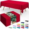 imageSmiry Disposable Table Cloth  6 Pack 54 x 108 Inch Waterproof Rectangle Tablecloths for Parties Decorative Plastic Table Cover Leakproof ampamp Sturdy NavyRed