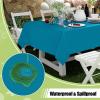 imageSmiry Disposable Table Cloth  6 Pack 54 x 108 Inch Waterproof Rectangle Tablecloths for Parties Decorative Plastic Table Cover Leakproof ampamp Sturdy NavyAqua