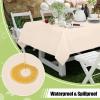 imageSmiry Disposable Table Cloth  6 Pack 54 x 108 Inch Waterproof Rectangle Tablecloths for Parties Decorative Plastic Table Cover Leakproof ampamp Sturdy NavyIvory