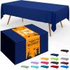 imageSmiry Disposable Table Cloth  6 Pack 54 x 108 Inch Waterproof Rectangle Tablecloths for Parties Decorative Plastic Table Cover Leakproof ampamp Sturdy NavyNavy