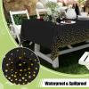 imageSmiry Disposable Table Cloth  6 Pack 54 x 108 Inch Waterproof Rectangle Tablecloths for Parties Decorative Plastic Table Cover Leakproof ampamp Sturdy NavyBlack  Gold