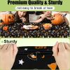 imageSmiry Disposable Table Cloth  6 Pack 54 x 108 Inch Waterproof Rectangle Tablecloths for Parties Decorative Plastic Table Cover Leakproof ampamp Sturdy NavyBlack  Silver