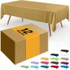 imageSmiry Disposable Table Cloth  6 Pack 54 x 108 Inch Waterproof Rectangle Tablecloths for Parties Decorative Plastic Table Cover Leakproof ampamp Sturdy NavyGold