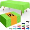 imageSmiry Disposable Table Cloth  6 Pack 54 x 108 Inch Waterproof Rectangle Tablecloths for Parties Decorative Plastic Table Cover Leakproof ampamp Sturdy NavyLime Green