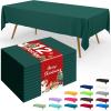 imageSmiry Disposable Table Cloth  6 Pack 54 x 108 Inch Waterproof Rectangle Tablecloths for Parties Decorative Plastic Table Cover Leakproof ampamp Sturdy NavyChristmas Green