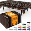 imageSmiry Disposable Table Cloth  6 Pack 54 x 108 Inch Waterproof Rectangle Tablecloths for Parties Decorative Plastic Table Cover Leakproof ampamp Sturdy NavyBlack  Silver