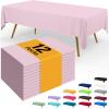 imageSmiry Disposable Table Cloth  6 Pack 54 x 108 Inch Waterproof Rectangle Tablecloths for Parties Decorative Plastic Table Cover Leakproof ampamp Sturdy NavyPink