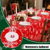 imageSmiry Disposable Table Cloth  6 Pack 54 x 108 Inch Waterproof Rectangle Tablecloths for Parties Decorative Plastic Table Cover Leakproof ampamp Sturdy NavyRed  White