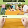 imageSmiry Disposable Table Cloth  6 Pack 54 x 108 Inch Waterproof Rectangle Tablecloths for Parties Decorative Plastic Table Cover Leakproof ampamp Sturdy NavyMustard Yellow