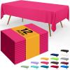 imageSmiry Disposable Table Cloth  6 Pack 54 x 108 Inch Waterproof Rectangle Tablecloths for Parties Decorative Plastic Table Cover Leakproof ampamp Sturdy NavyHot Pink