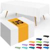 imageSmiry Disposable Table Cloth  6 Pack 54 x 108 Inch Waterproof Rectangle Tablecloths for Parties Decorative Plastic Table Cover Leakproof ampamp Sturdy NavyWhite