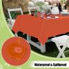 imageSmiry Disposable Table Cloth  6 Pack 54 x 108 Inch Waterproof Rectangle Tablecloths for Parties Decorative Plastic Table Cover Leakproof ampamp Sturdy NavyOrange