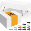 imageSmiry Disposable Table Cloth  6 Pack 54 x 108 Inch Waterproof Rectangle Tablecloths for Parties Decorative Plastic Table Cover Leakproof ampamp Sturdy NavyWhite