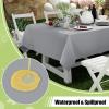 imageSmiry Disposable Table Cloth  6 Pack 54 x 108 Inch Waterproof Rectangle Tablecloths for Parties Decorative Plastic Table Cover Leakproof ampamp Sturdy NavyGrey