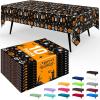 imageSmiry Disposable Table Cloth  6 Pack 54 x 108 Inch Waterproof Rectangle Tablecloths for Parties Decorative Plastic Table Cover Leakproof ampamp Sturdy NavyBlack  Silver
