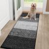 imageSmiry Dog Door Mat for Muddy Paws Absorbs Moisture and Dirt LowProfile Entryway Mat with NonSlip Backing Entry Indoor Outdoor Doormat for Inside Floor 30x20 Inches GreyBlack