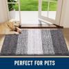 imageSmiry Dog Door Mat for Muddy Paws Absorbs Moisture and Dirt LowProfile Entryway Mat with NonSlip Backing Entry Indoor Outdoor Doormat for Inside Floor 30x20 Inches GreyLight Grey