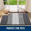 imageSmiry Dog Door Mat for Muddy Paws Absorbs Moisture and Dirt LowProfile Entryway Mat with NonSlip Backing Entry Indoor Outdoor Doormat for Inside Floor 30x20 Inches GreyGrey