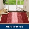 imageSmiry Dog Door Mat for Muddy Paws Absorbs Moisture and Dirt LowProfile Entryway Mat with NonSlip Backing Entry Indoor Outdoor Doormat for Inside Floor 30x20 Inches GreyBurgundy