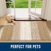 imageSmiry Dog Door Mat for Muddy Paws Absorbs Moisture and Dirt LowProfile Entryway Mat with NonSlip Backing Entry Indoor Outdoor Doormat for Inside Floor 30x20 Inches GreyBeige