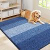 imageSmiry Dog Door Mat for Muddy Paws Absorbs Moisture and Dirt LowProfile Entryway Mat with NonSlip Backing Entry Indoor Outdoor Doormat for Inside Floor 30x20 Inches GreyNavy Blue