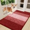 imageSmiry Dog Door Mat for Muddy Paws Absorbs Moisture and Dirt LowProfile Entryway Mat with NonSlip Backing Entry Indoor Outdoor Doormat for Inside Floor 30x20 Inches GreyBurgundy