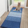 imageSmiry Dog Door Mat for Muddy Paws Absorbs Moisture and Dirt LowProfile Entryway Mat with NonSlip Backing Entry Indoor Outdoor Doormat for Inside Floor 30x20 Inches GreyNavy Blue