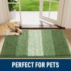 imageSmiry Dog Door Mat for Muddy Paws Absorbs Moisture and Dirt LowProfile Entryway Mat with NonSlip Backing Entry Indoor Outdoor Doormat for Inside Floor 30x20 Inches GreyGreen