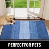 imageSmiry Dog Door Mat for Muddy Paws Absorbs Moisture and Dirt LowProfile Entryway Mat with NonSlip Backing Entry Indoor Outdoor Doormat for Inside Floor 30x20 Inches GreyNavy Blue