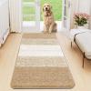 imageSmiry Dog Door Mat for Muddy Paws Absorbs Moisture and Dirt LowProfile Entryway Mat with NonSlip Backing Entry Indoor Outdoor Doormat for Inside Floor 30x20 Inches GreyBeige