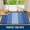 imageSmiry Dog Door Mat for Muddy Paws Absorbs Moisture and Dirt LowProfile Entryway Mat with NonSlip Backing Entry Indoor Outdoor Doormat for Inside Floor 30x20 Inches GreyNavy Blue