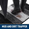 imageSmiry Dog Door Mat for Muddy Paws Absorbs Moisture and Dirt LowProfile Entryway Mat with NonSlip Backing Entry Indoor Outdoor Doormat for Inside Floor 30x20 Inches GreyBlack