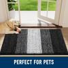 imageSmiry Dog Door Mat for Muddy Paws Absorbs Moisture and Dirt LowProfile Entryway Mat with NonSlip Backing Entry Indoor Outdoor Doormat for Inside Floor 30x20 Inches GreyBlack